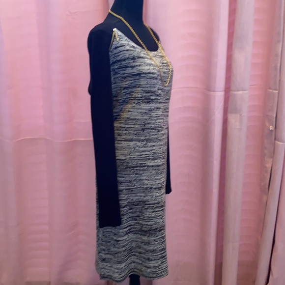 MUST GO!!! Ivanka Trump Grey/Black sweater Dress - Size S - Picture 2 of 5